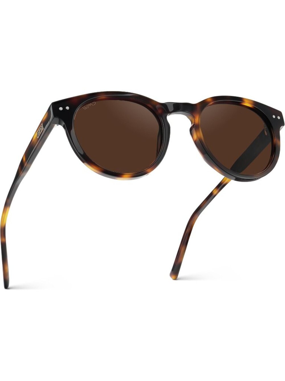 Women's Brown Tortoise Classic Retro Round Frame UV Polarized Sunglasses